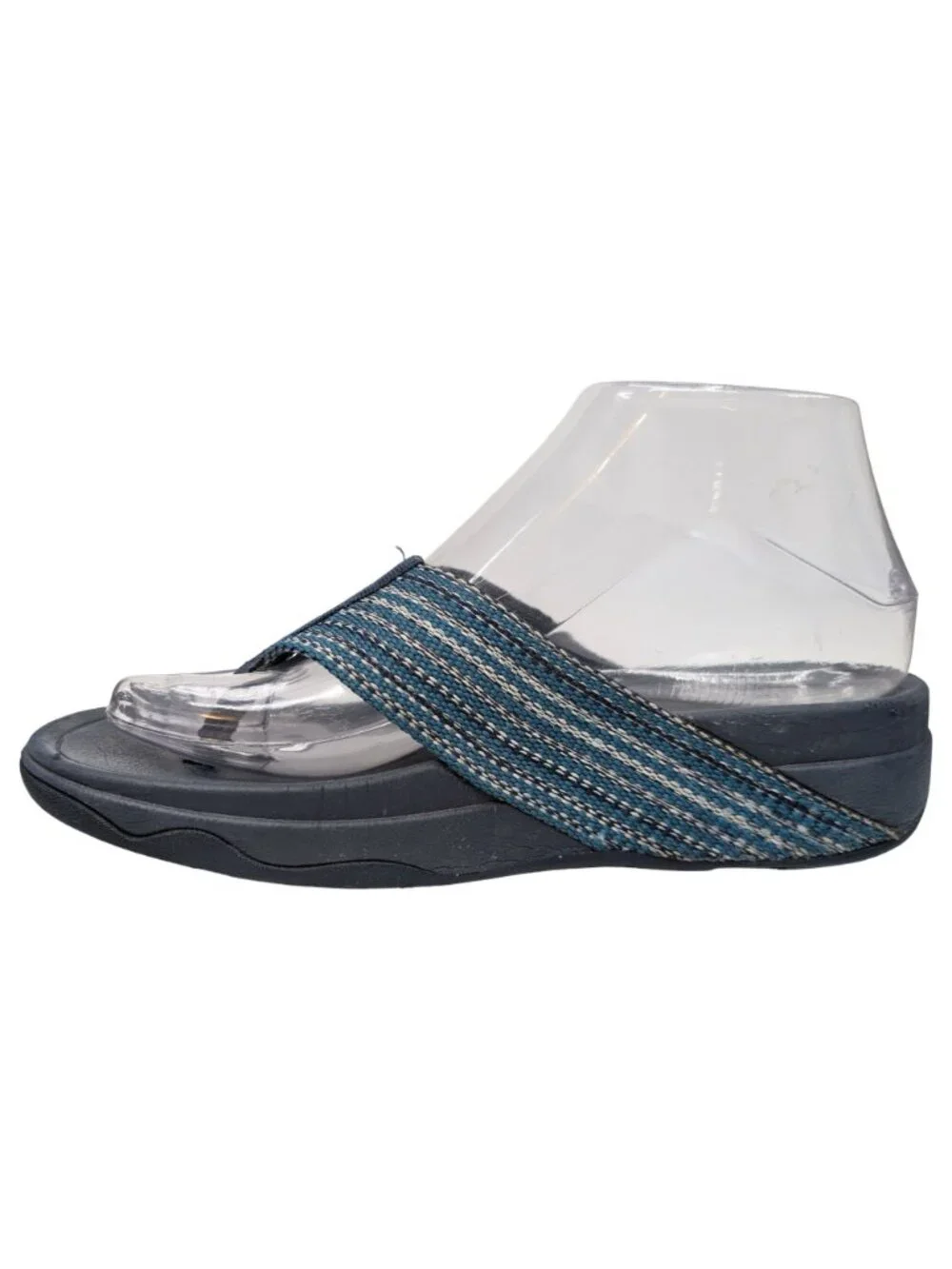 FitFlop Surfa Thong Sandals Womens Sea Blue Flip Flop Toe Post H84-641 Size 6 - Picture 4 of 12